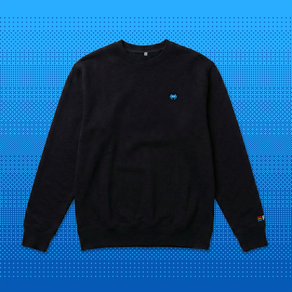 Pixel Alien Blue – Embroidered Organic Sweater // No. 022 