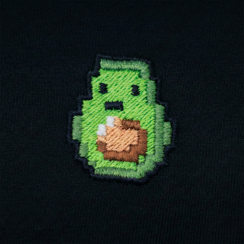 Pixel Avocado – Bestickter Bio Pullover // No. 017