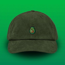 Pixel Avocado – Embroidered Corduroy Cap // No. 017