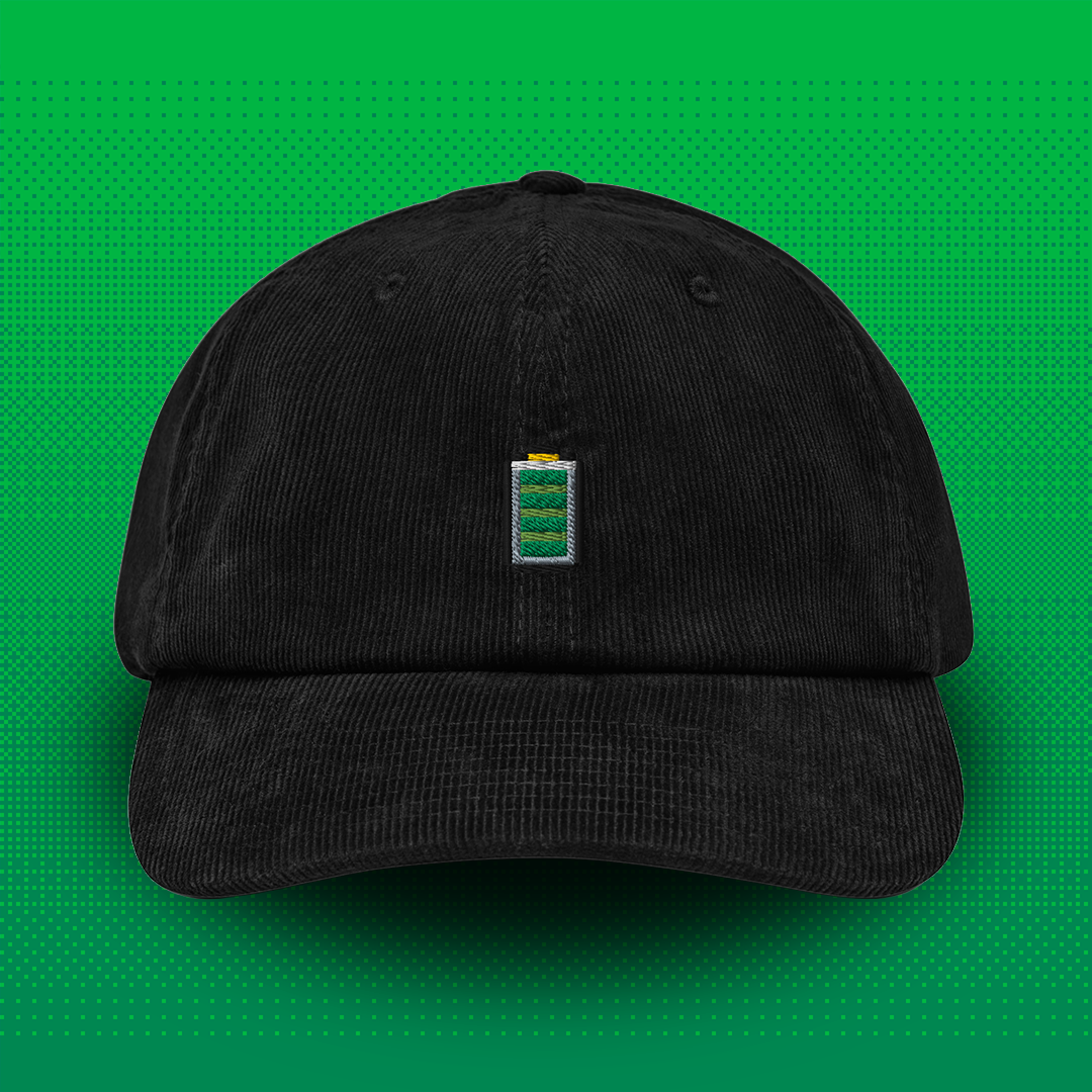Pixel Battery – Embroidered Cord Cap // No. 015 
