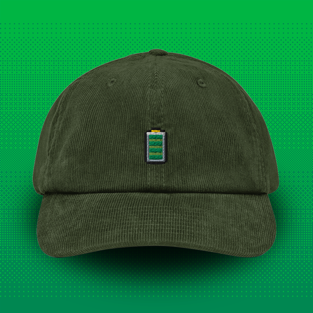 Pixel Battery – Embroidered Cord Cap // No. 015 