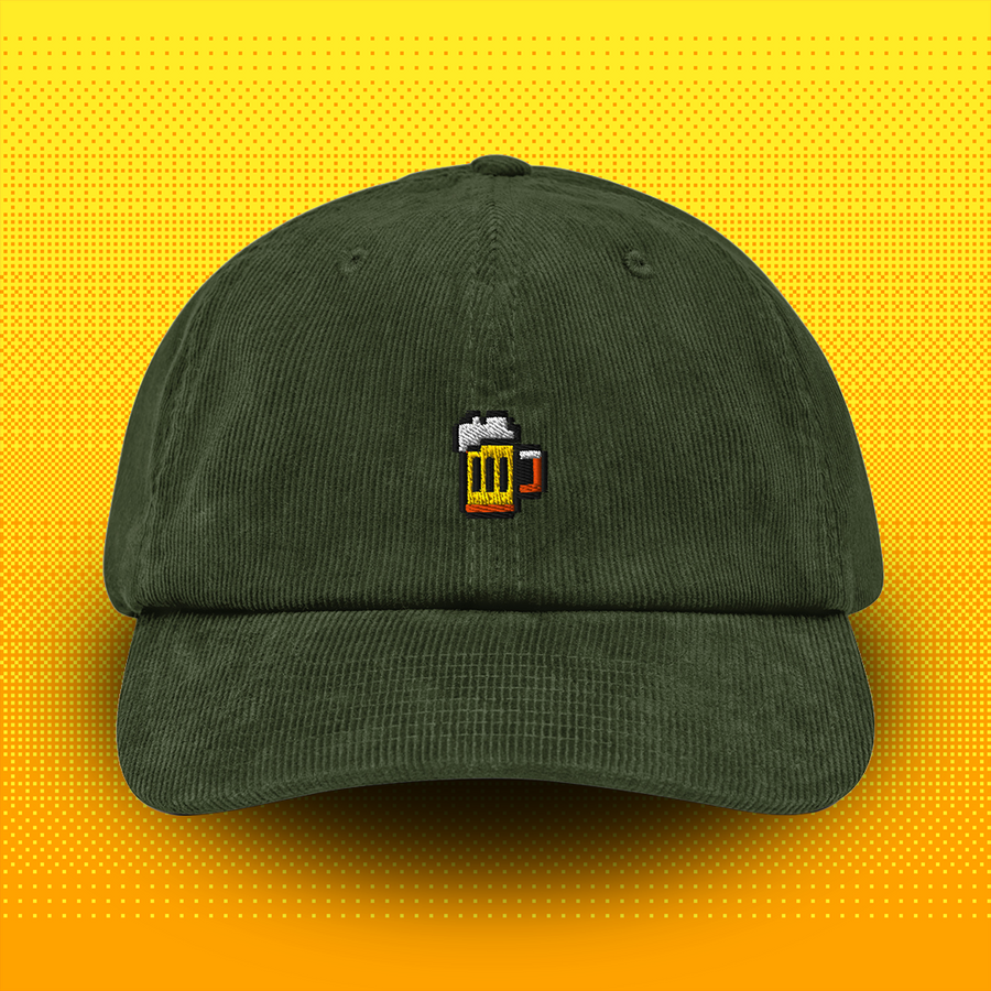 Pixel Bier – Bestickte Cord Cap // No. 007