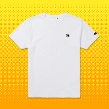 Pixel Beer – Embroidered Organic T-Shirt // No. 007 
