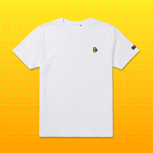 Pixel Bier – Besticktes Bio T-Shirt // No. 007