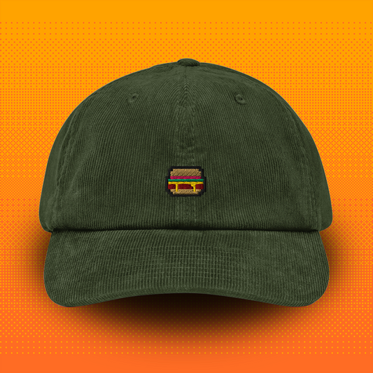 Pixel Burger – Embroidered Corduroy Cap // No. 025 