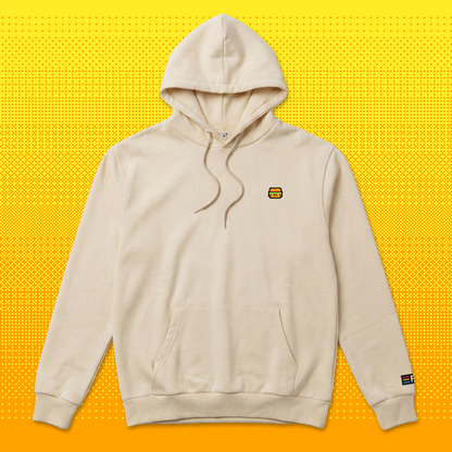 Pixel Burger – Embroidered Organic Hoodie // No. 025
