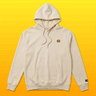 Pixel Burger – Bestickter Bio Hoodie // No. 025