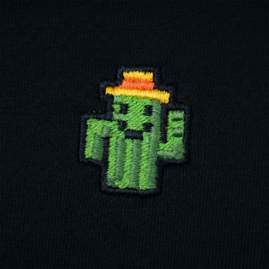 Pixel Kaktus – Besticktes Bio T-Shirt // No. 016