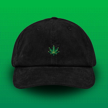Pixel Cannabis – Embroidered Corduroy Cap // No. 011 