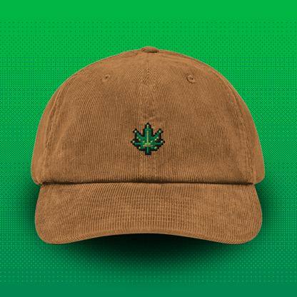 Pixel Cannabis – Embroidered Corduroy Cap // No. 011 