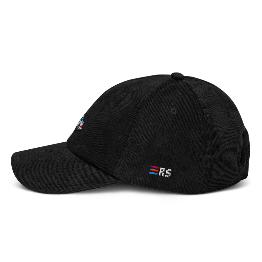 Pixel Sportwagen weiß – Bestickte Cord Cap — Zweites Produktbild
