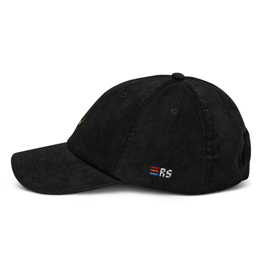Pixel Dackel Gustl – Bestickte Cord Cap — Zweites Produktbild