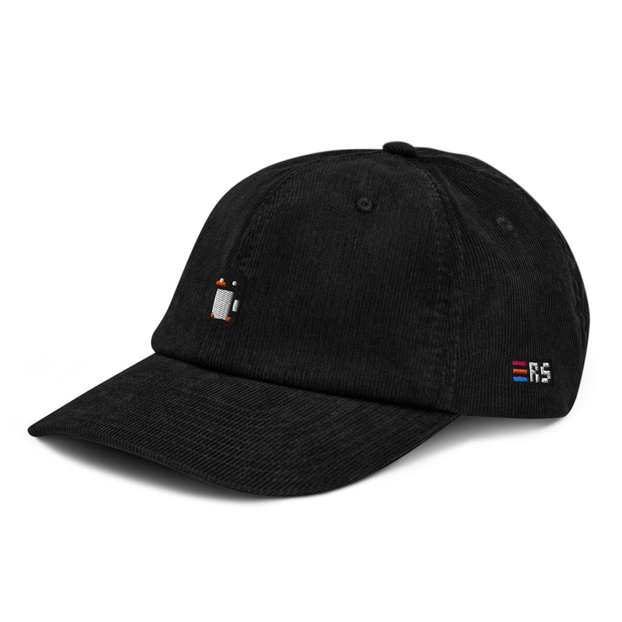 Pixel Pinguin – Bestickte Cord Cap — Zweites Produktbild