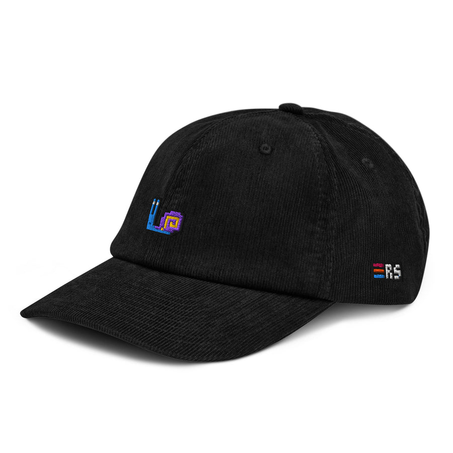 Pixel Schnecke – Bestickte Cord Cap — Zweites Produktbild