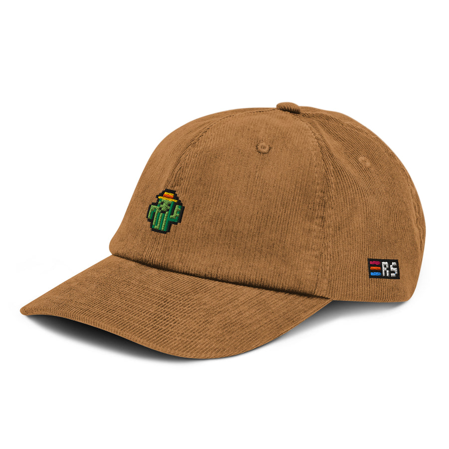 Pixel Kaktus – Bestickte Cord Cap — Zweites Produktbild