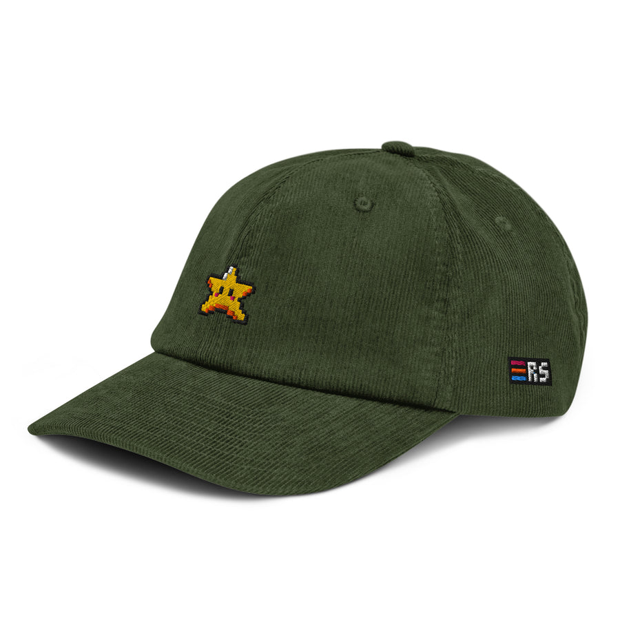 Pixel Stern – Bestickte Cord Cap — Zweites Produktbild