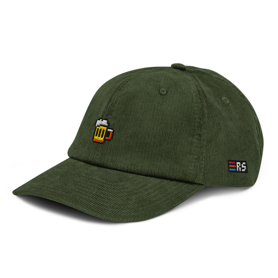 Pixel Bier – Bestickte Cord Cap — Zweites Produktbild