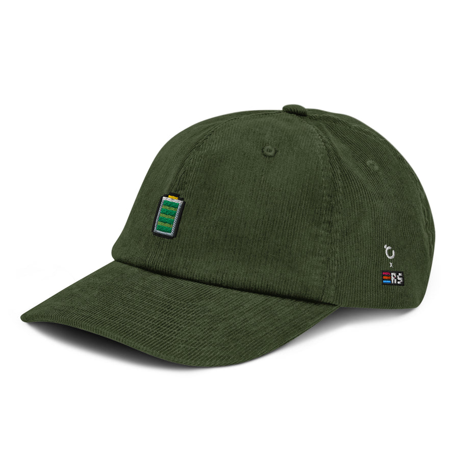 Pixel Batterie – Bestickte Cord Cap — Zweites Produktbild