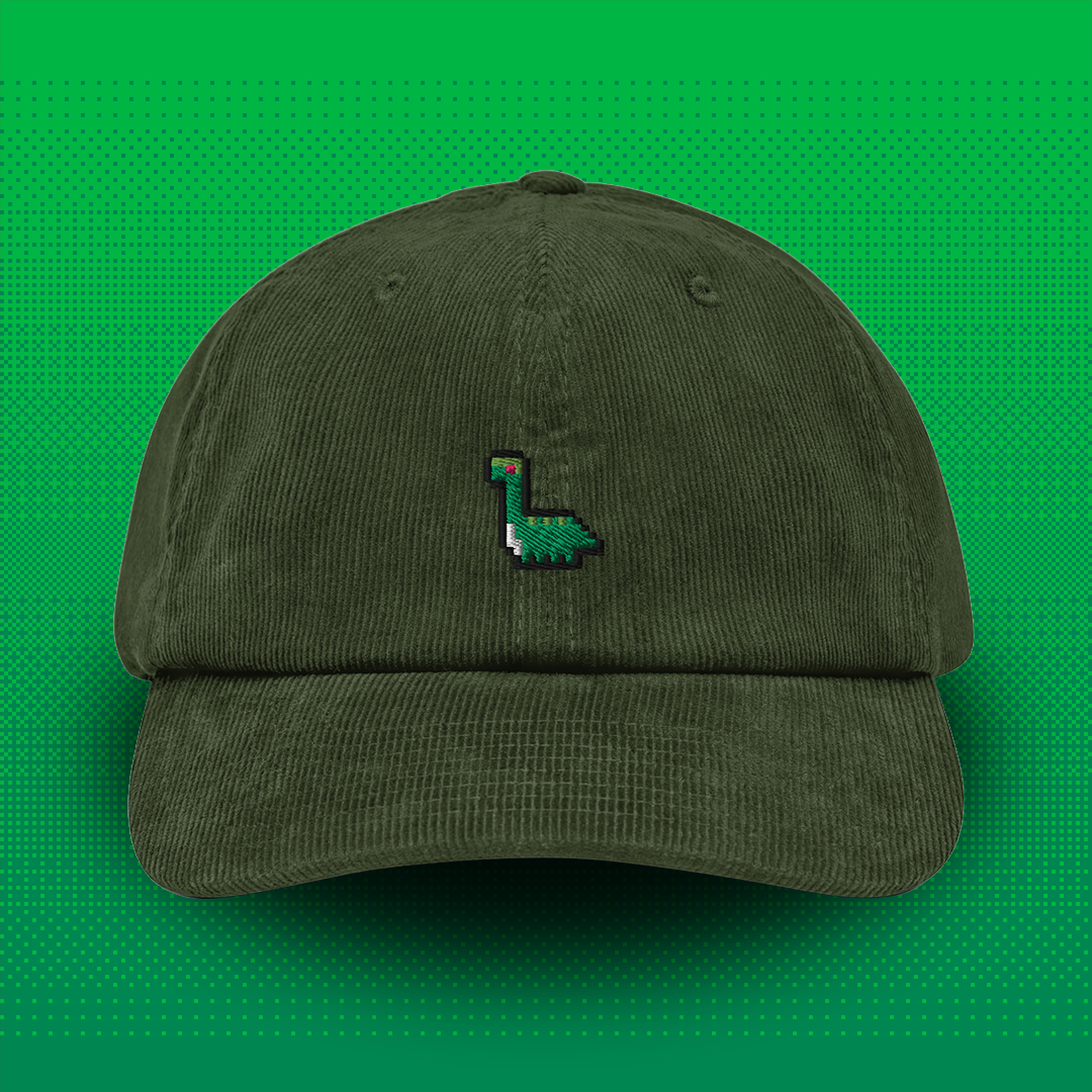Pixel Dino – Embroidered Corduroy Cap // No. 003 