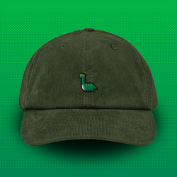 Pixel Dino – Embroidered Corduroy Cap // No. 003