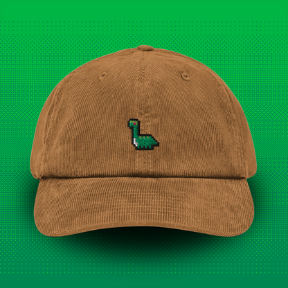 Pixel Dino – Embroidered Corduroy Cap // No. 003 