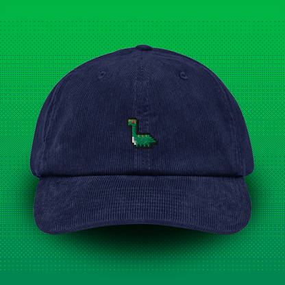 Pixel Dino – Embroidered Corduroy Cap // No. 003 