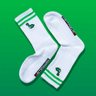 Pixel Dino – Bestickte Bio Baumwoll Socken // No. 003