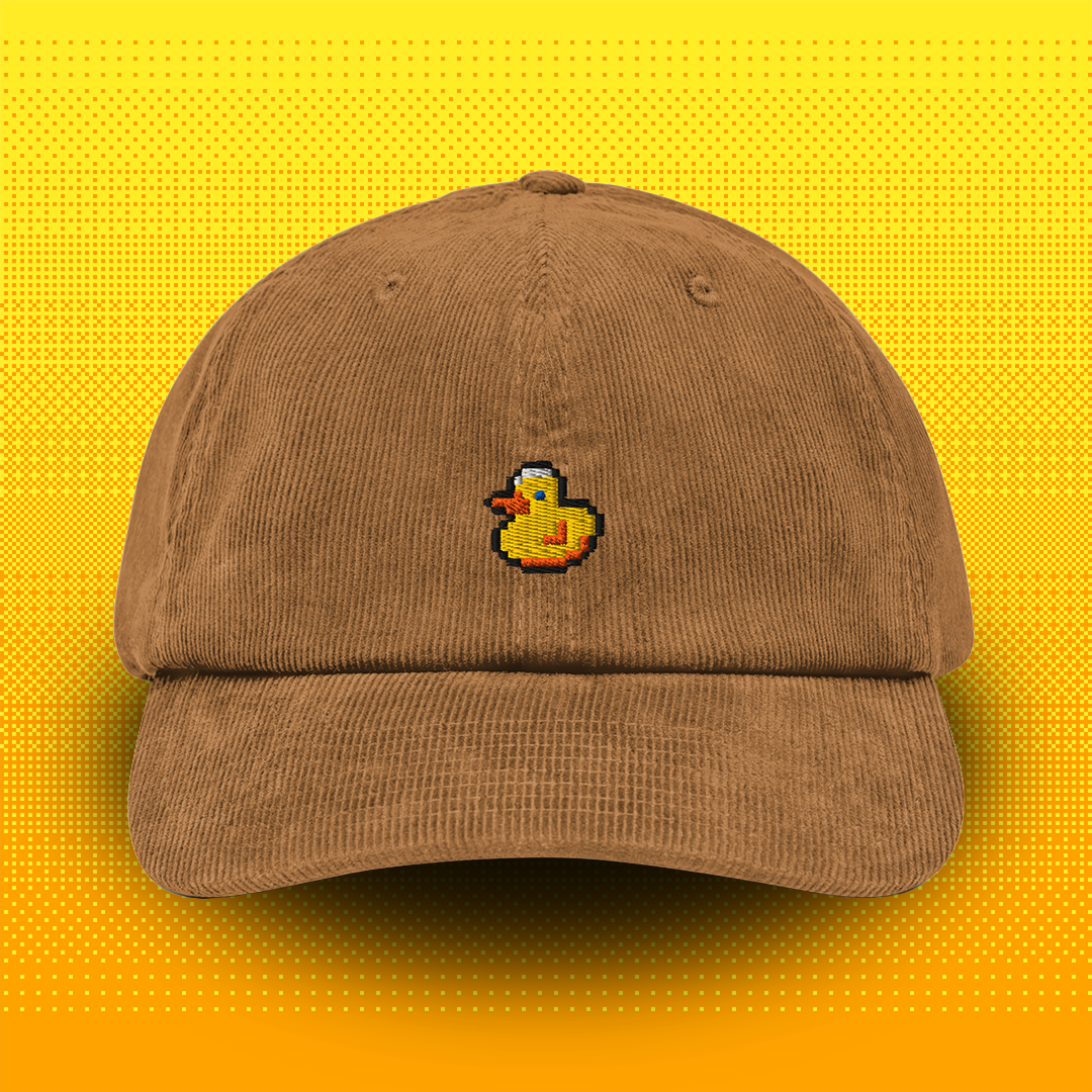 Pixel Duck – Embroidered Corduroy Cap // No. 002 