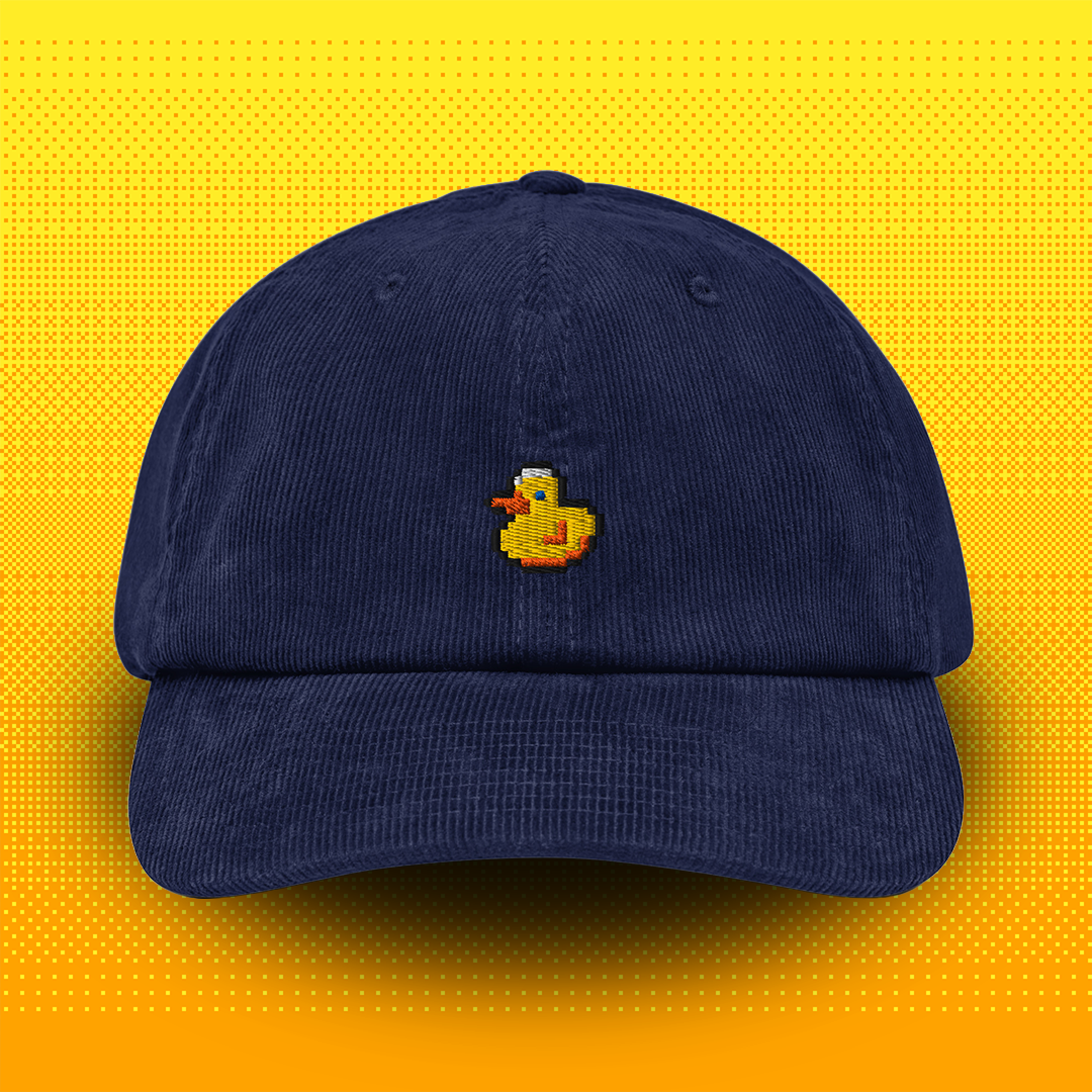 Pixel Duck – Embroidered Corduroy Cap // No. 002 