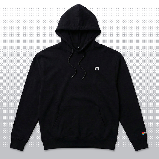 Pixel Gamepad – Embroidered Organic Hoodie // No. 010 