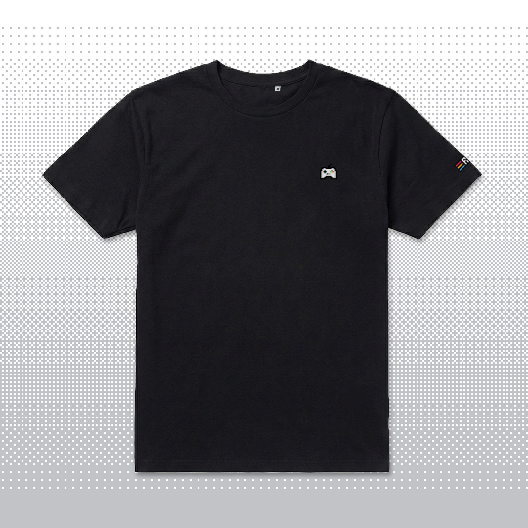Pixel Gamepad – Embroidered Organic T-Shirt // No. 010 