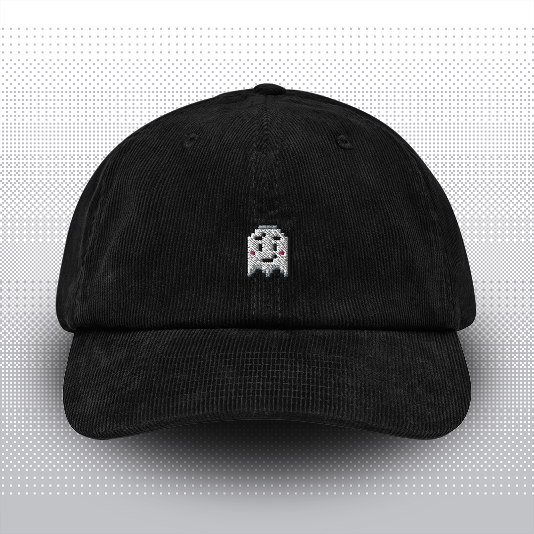 Pixel Ghost – Embroidered Cord Cap // No. 006 