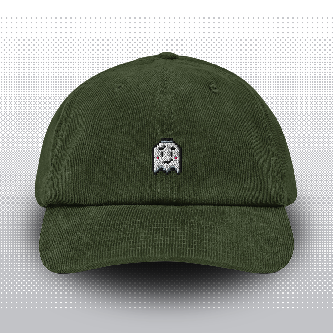 Pixel Ghost – Embroidered Cord Cap // No. 006 