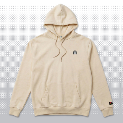 Pixel Ghost – Embroidered Organic Hoodie // No. 006 