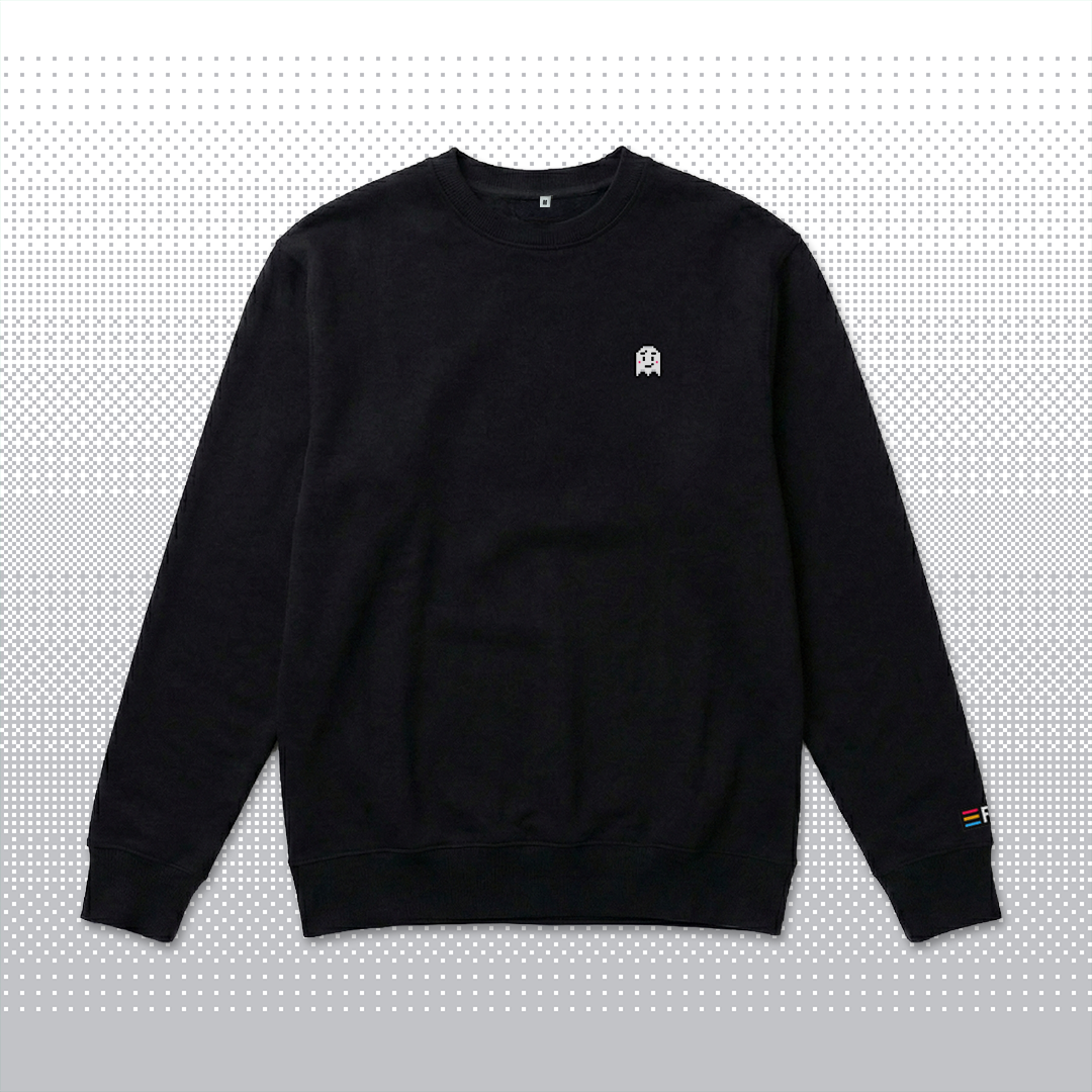 Pixel Ghost – Embroidered Organic Sweater // No. 006 