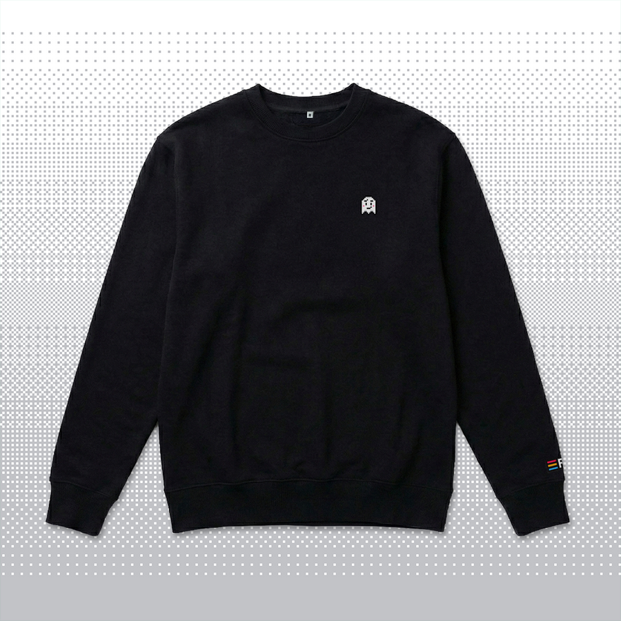 Pixel Geist – Bestickter Bio Pullover