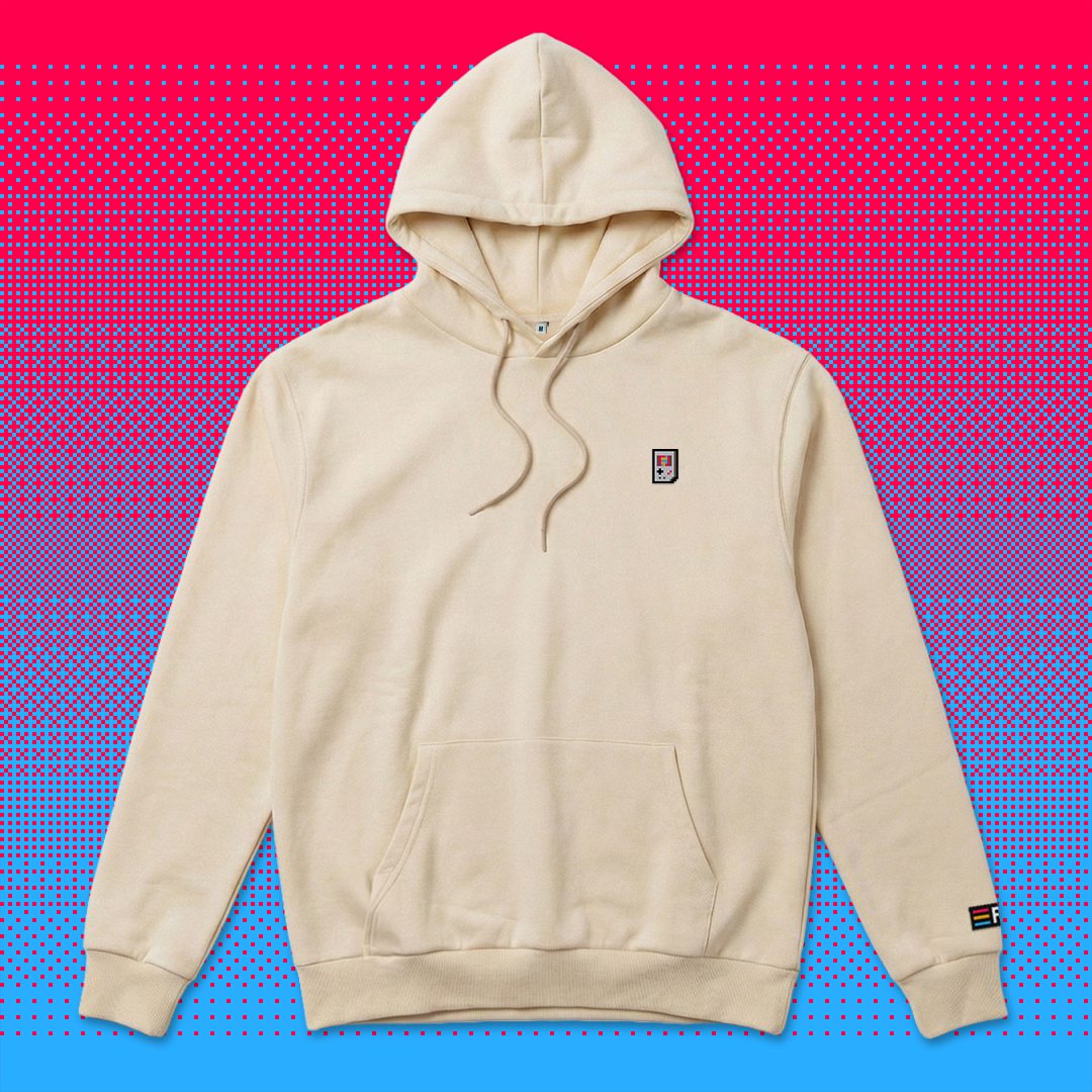 Pixel Handheld – Embroidered Organic Hoodie // No. 021
