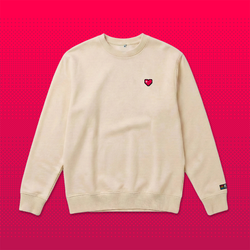 Pixel Heart – Embroidered Organic Sweater // No. 005