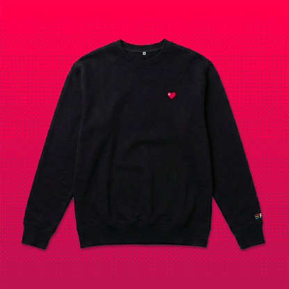 Pixel Heart – Embroidered Organic Sweater // No. 005 