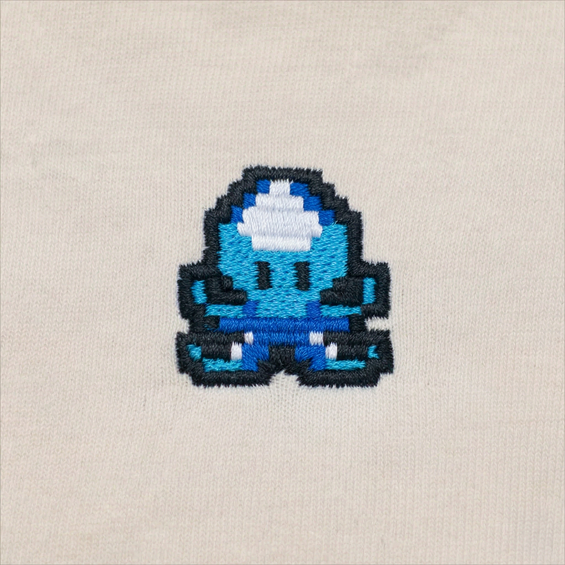 Pixel Krake – Bestickter Bio Pullover // No. 001