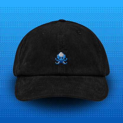 Pixel Octopus – Embroidered Corduroy Cap // No. 001 