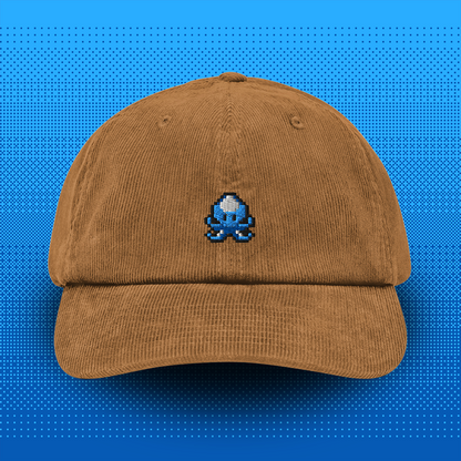 Pixel Octopus – Embroidered Corduroy Cap // No. 001 