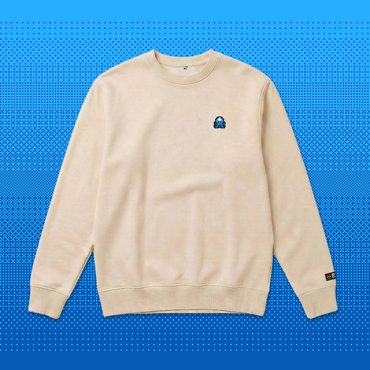 Pixel Octopus – Embroidered Organic Sweater // No. 001 