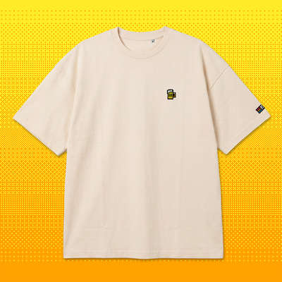 Pixel Bier – Besticktes Bio Oversized T-Shirt // No. 007