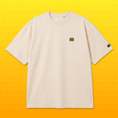 Pixel Burger – Besticktes Bio Oversized T-Shirt // No. 025
