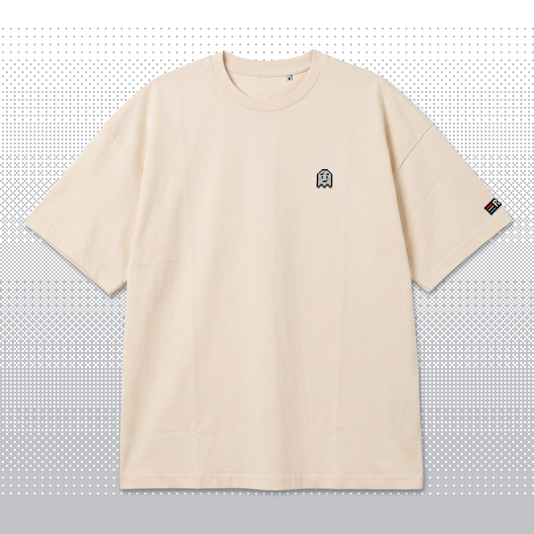 Pixel Geist – Besticktes Bio Oversized T-Shirt // No. 006