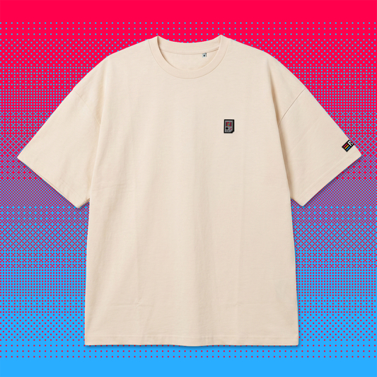 Pixel Handheld – Besticktes Bio Oversized T-Shirt // No. 021