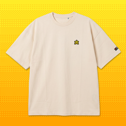 Pixel Stern – Besticktes Bio Oversized T-Shirt // No. 009