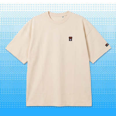 Pixel Bär "Zuffi" – Besticktes Bio Oversized T-Shirt // No. 019