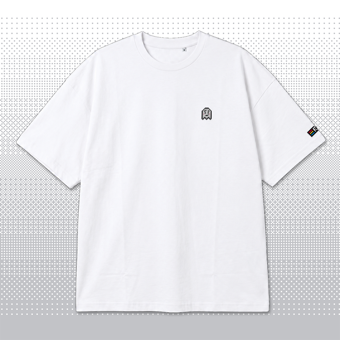 Pixel Geist – Besticktes Bio Oversized T-Shirt // No. 006